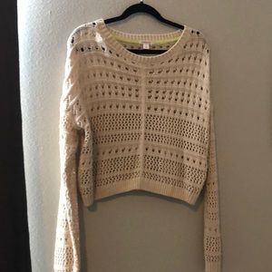 Large peek a boo crop sweater
